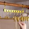 1/2 STÜCK Aluminiumlegierung Faltbarer Kleiderbügel, Organizer-Ständer 6/8 Löcher Drehbar Magische Bügel Garderobenaufbewahrung Platzsparender Ständer