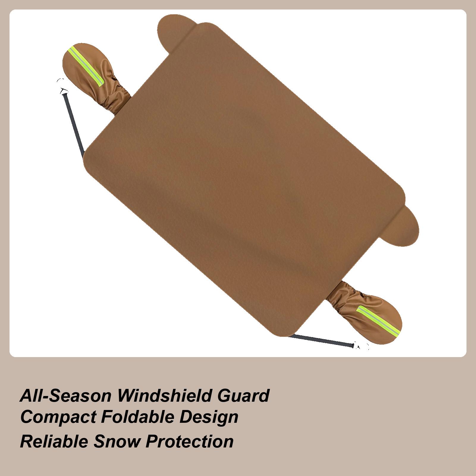 

Car Snow Cover PU Leather Windproof Waterproof Auto Accessories Windshield Sun Shade For Sedans Winter Summer Frost Sun Rain China Mainland