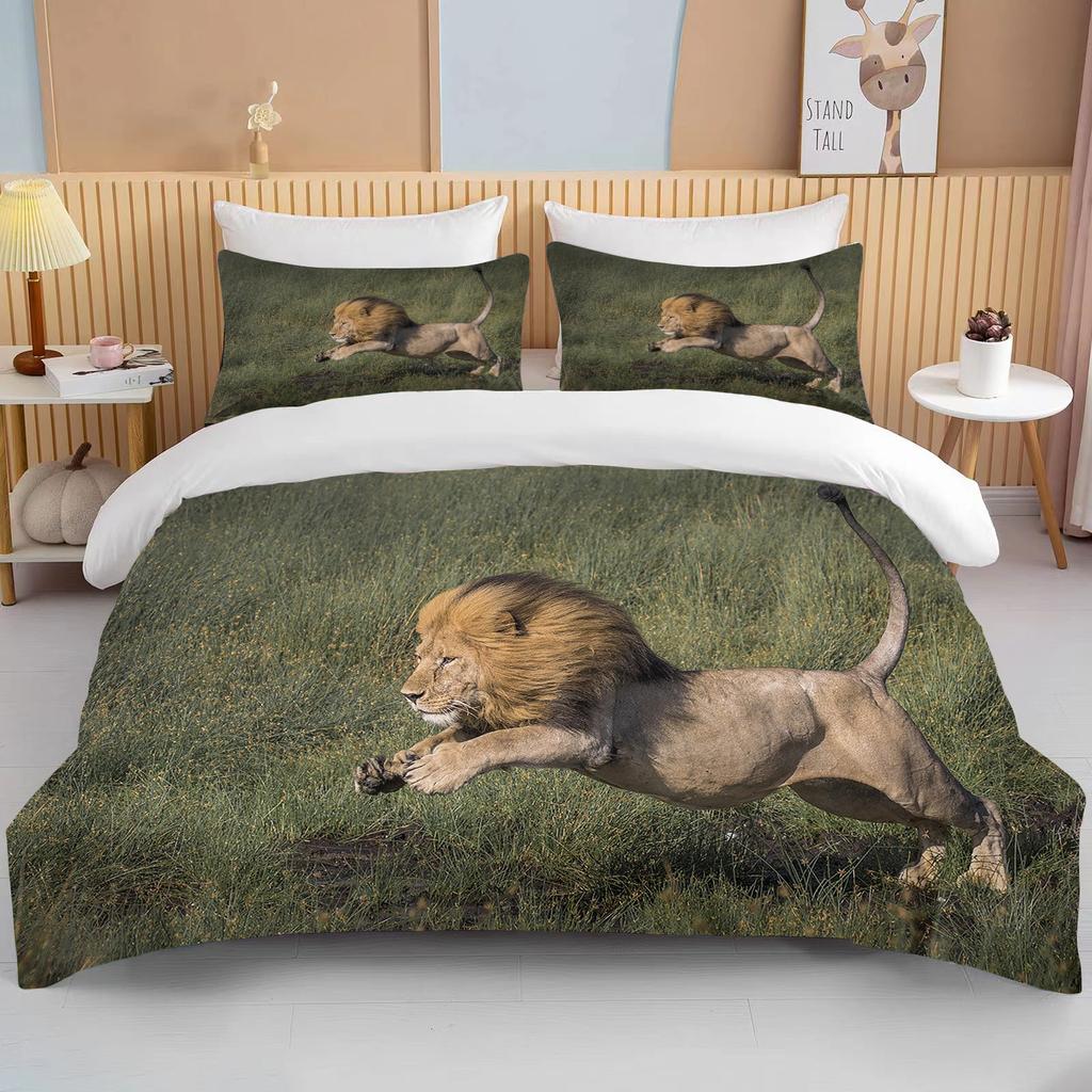 10 Sizes Cute Lion Bedding Set Duvet Cover Set 3d Bedding Digital Printing Bed Linen Queen Size Boy Bedding Set Fashion Design