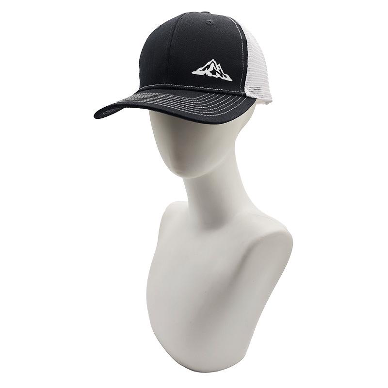 Casquette de camionneur créative avec vue sur la montagne: Casquette en Mesh Courbée à Séchage Rapide pour Homme