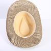 Popular Hollow Breathable Western Cowboy Straw Hat Men's and Women's Summer Sunshade Sunscreen Wide-brimmed Beach Hat