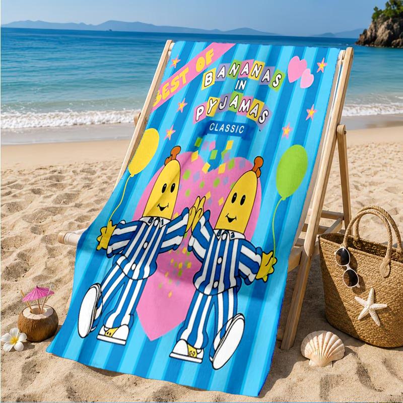 Bananas In Pyjamas Classic Beach Towel, Quick-drying, Easy to Care for, Suitable for Both Fitness and Beach Vacations,Sports Essential