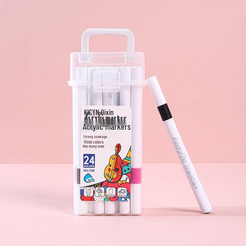 Acrylic Markers: 12, 48, 60, 80 Water-Based Colors for Student Art, Anime, Hand-Painting, Coloring, and Doodling.