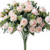 Eucalyptus & Small Roses Wedding Bouquet - Artificial Home Decoration