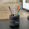 Tire-Shaped Office Supplies, Desktop Storage, Creative Holder for Pen, Makeup Brush, Decorative Ornaments