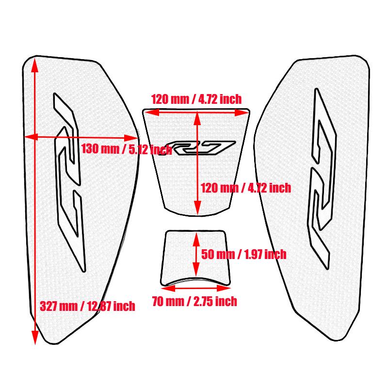 Motorcycle Tank Pads For YAMAHA YZF R7 YZFR7 YZF-R7 Fuel Tank Stickers Protector Knee Non-slip Pad Tank Grips
