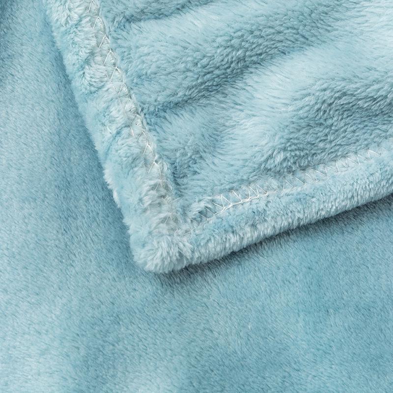 Solid Color Flannel Blanket - Cozy Air Conditioning or Office Nap Blanket