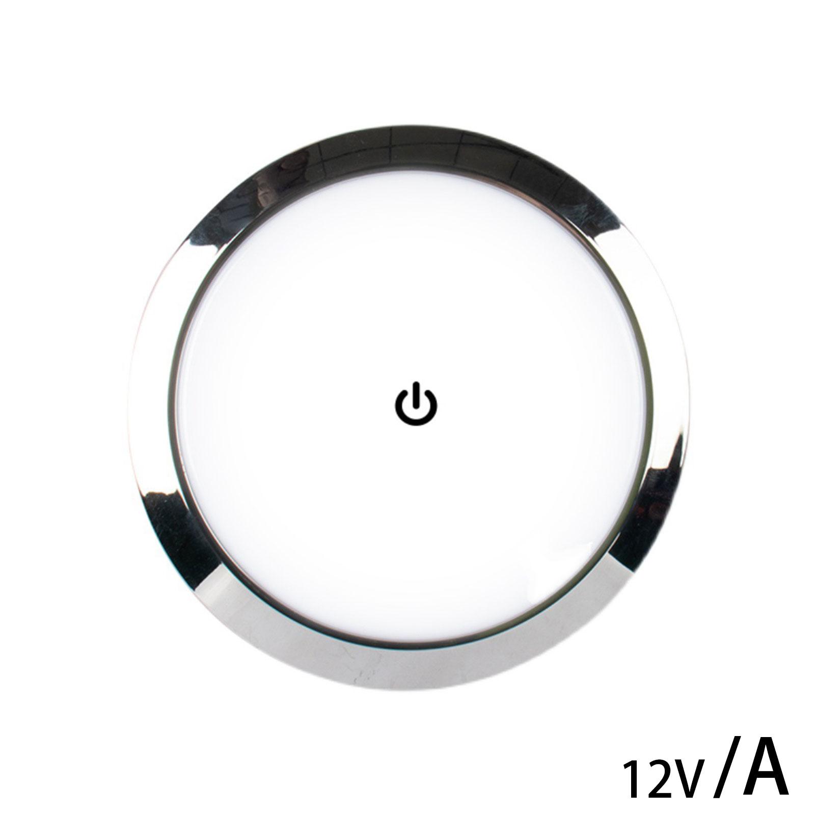 

12V RV Interior Ceiling LED Light with Dimmer Switch 5W Car Interior Led Round Light RV Indoor Roof Lamp For Camper Boat