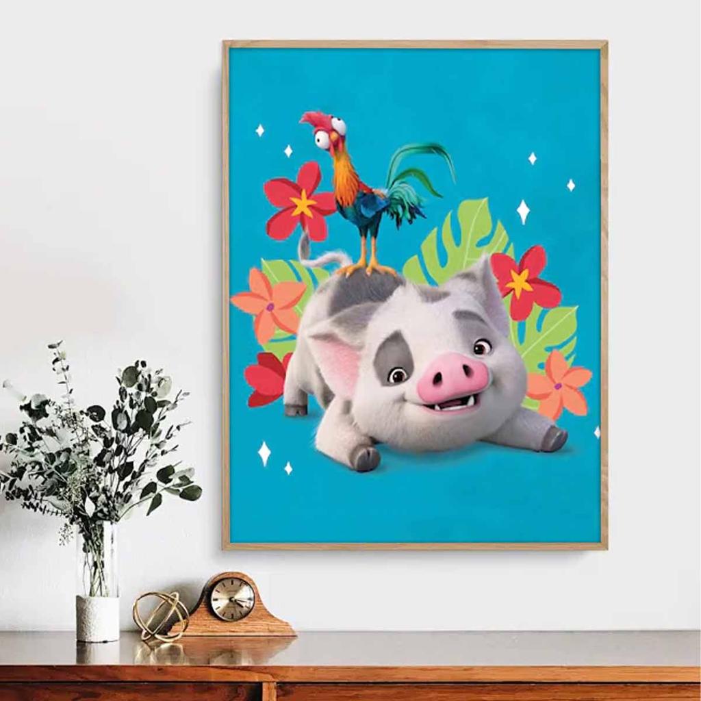 DIY Diamond Painting Little Pig and Little Chicken Cross Stitch Kit Mosaic Art Diamond Painting Full Circle Diamond Home Decoration