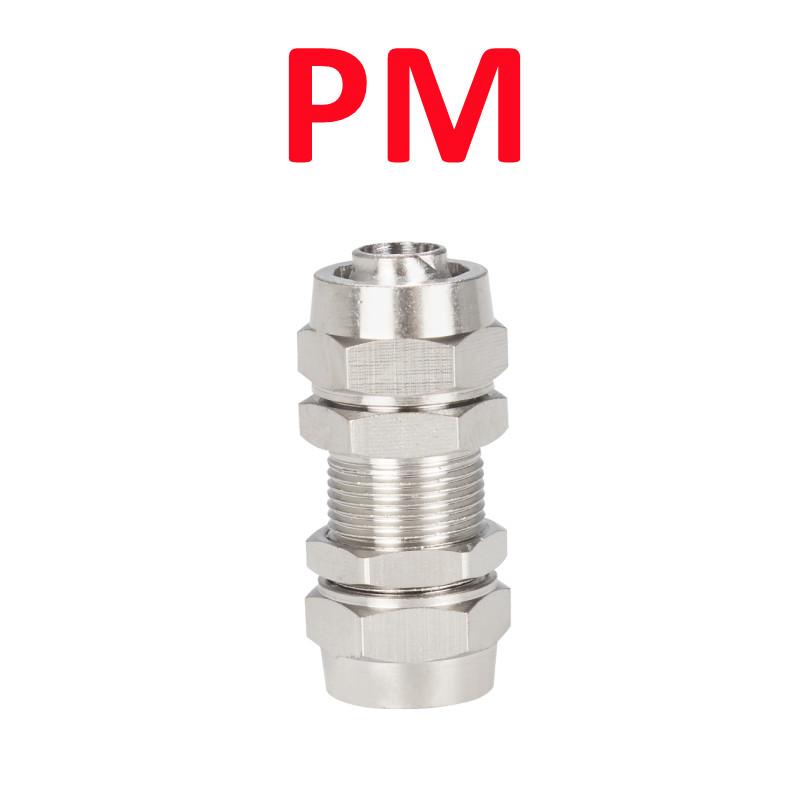 Vernickelter Kupfer-Luft-Schnellkupplung für Schlauchrohr Außendurchmesser 4MM 6 8 10 12 14 16MM Schnelle Verbindung KPV KPE PM PZA