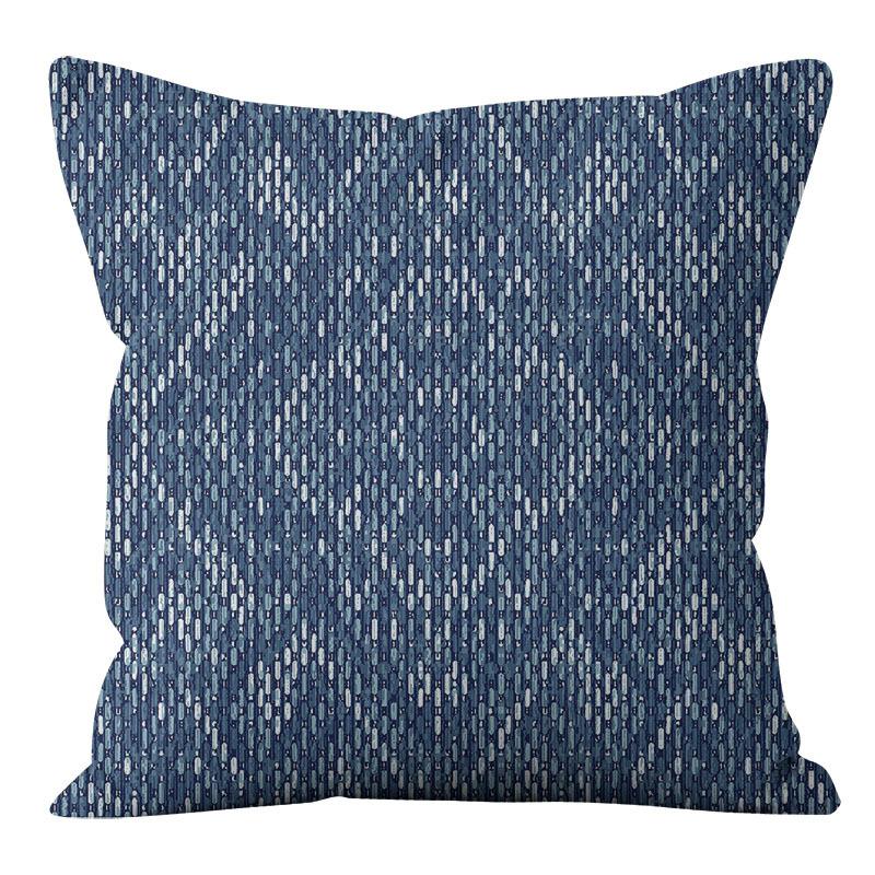American Blue Retro Cotton Linen Single-sided Pillow Case Sofa Living Room Bedroom Cushion Pillow Home Waist Pillow