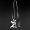 Cute French Bulldog Pendant Necklace Women Men Stainless Steel New Design Trendy Animal Puppy Pet Jewelry Gift For Dog Lovers