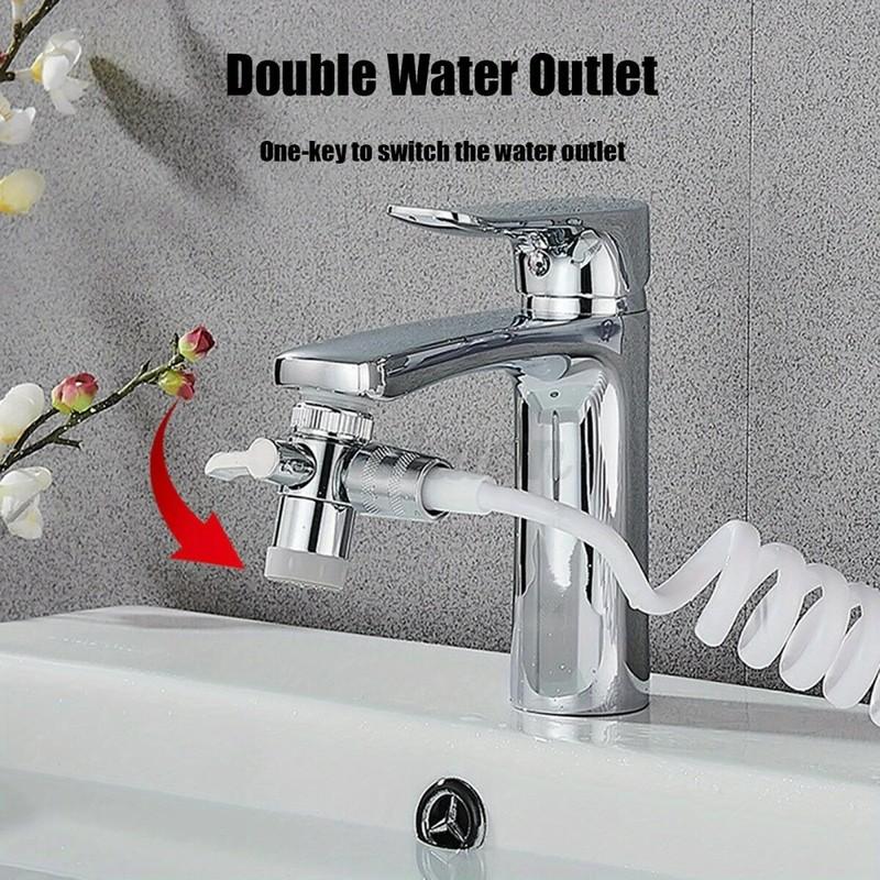 1 Set of Premium Adjustable Sink Hose Sprayer Attachment, Multifunctional Faucet Extender with Portable Pet Bathing Feature, Ideal for Shampooing,