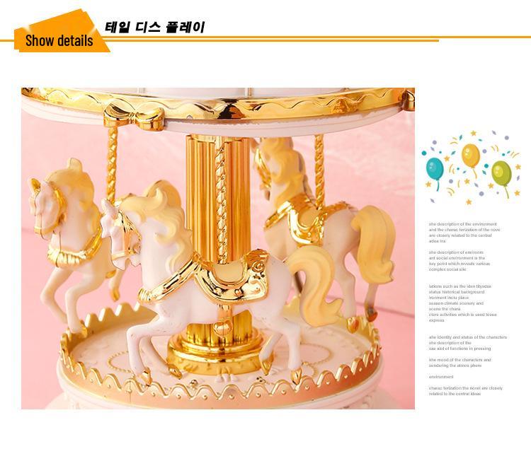 Illuminated Carousel Music Box: Creative Indoor Decor