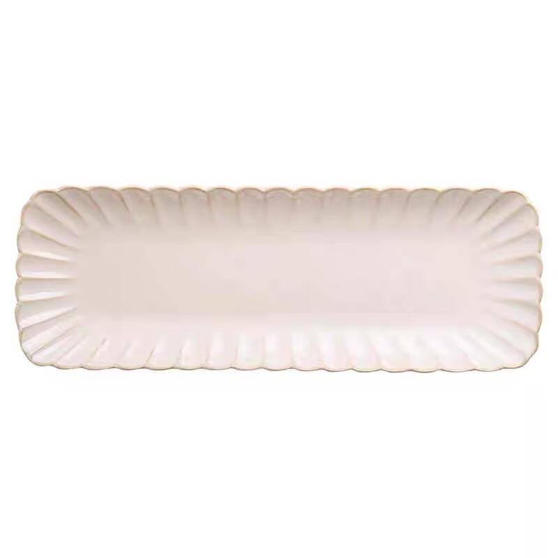 

OLOEY Japanese Retro Chrysanthemum Ceramic Sushi Plate
