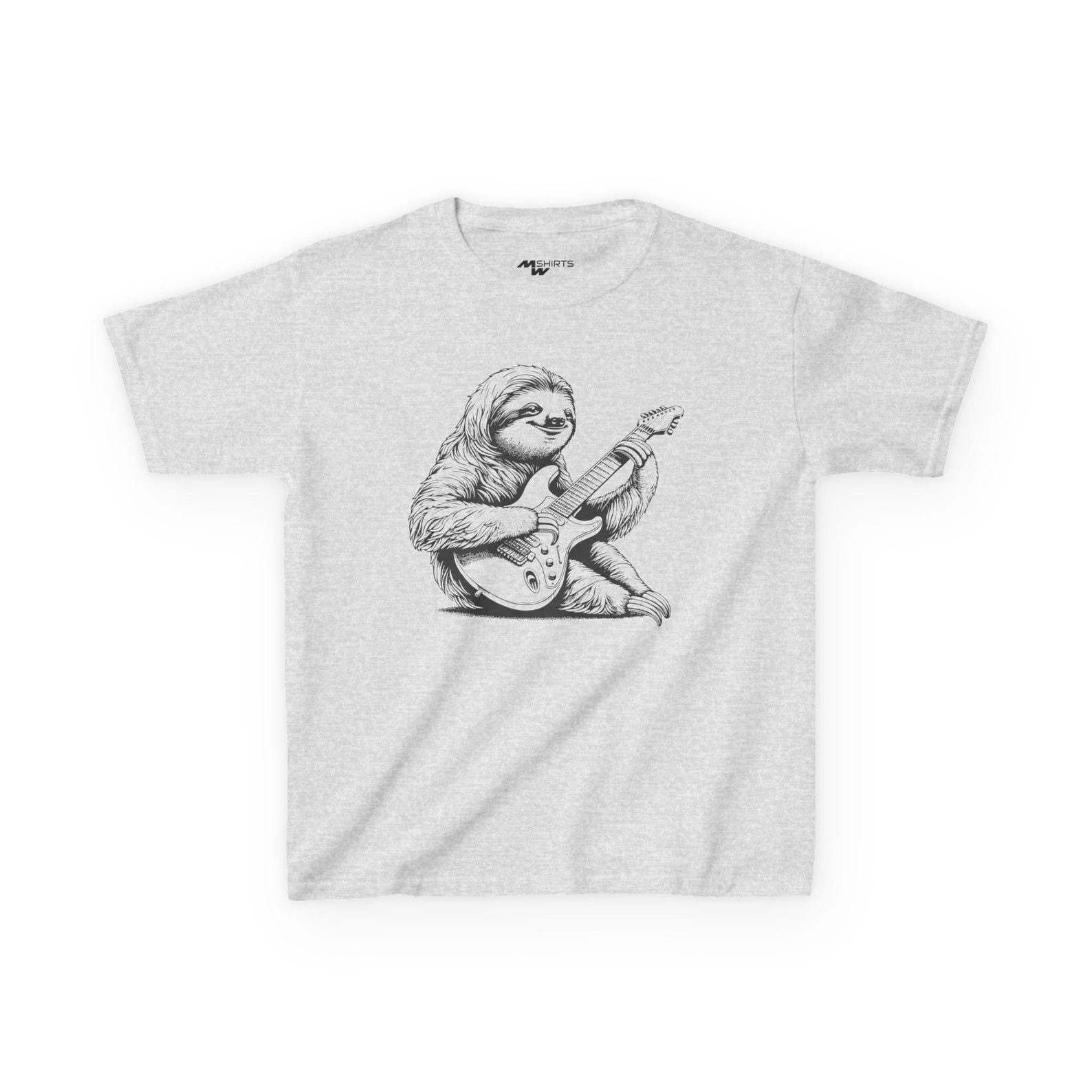 Sloth Guitar Kids Tee: Fun Cotton Shirt for Music Lovers 3XL