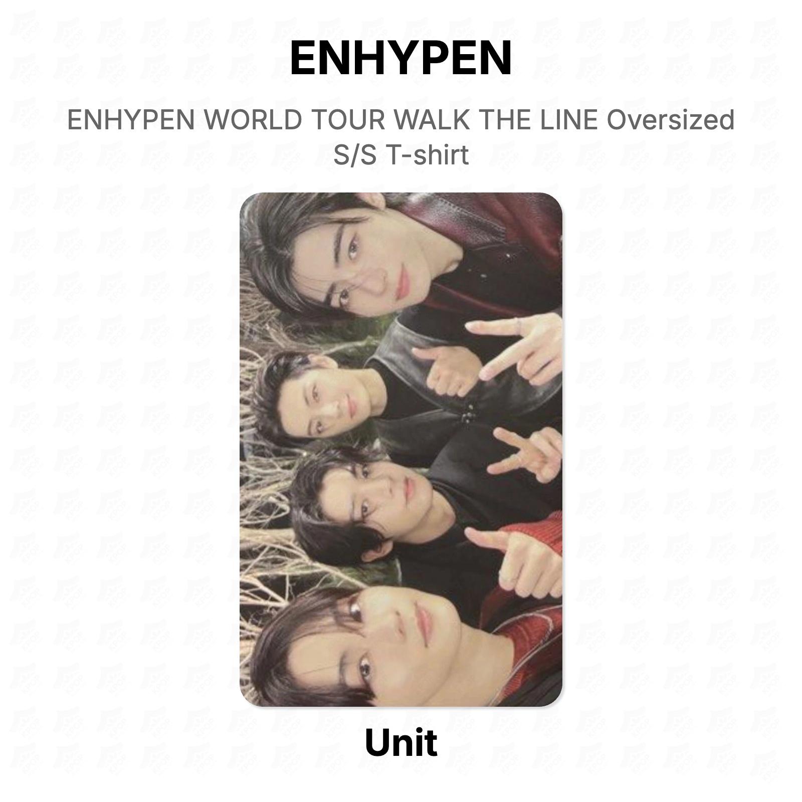 ENHYPEN WORLD TOUR WALK THE LINE Oversized S/S T-shirt Official Photocard Unit
