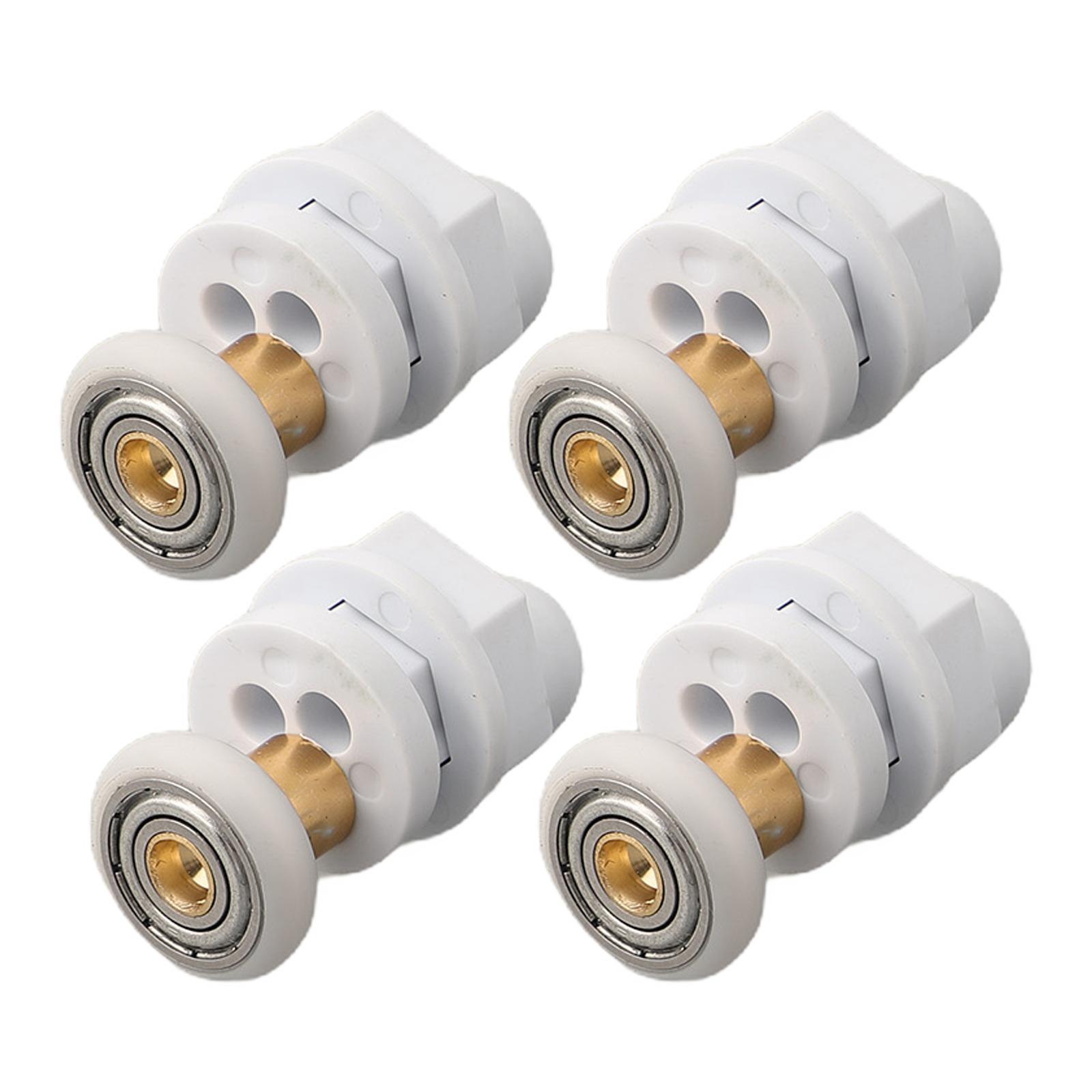 

Shower Wheels Shower Door Rollers Shower Cabins 15-17 Hole Size 23mm 27mm Steam Cabin Enclosures Wheel Diameter: 19mm 4pcs 25mm