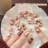 10/20/50Pcs Coffee Hello Kitty Nail Charms Autumn And Winter Melad Color Kt Cat 3D Nail Art Decorations For Kawaii Diy Manicures