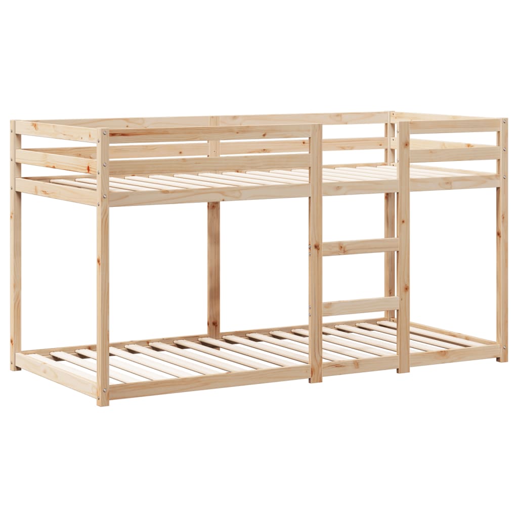 Bunk Bed with Canopy 80x200 cm Solid Pine Wood