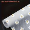 1 Roll Daisy Flower Drawer Shelf Liner for Cabinets Non-Adhesive Drawer Liner Non-Slip Refrigerator Liner Waterproof Fridge Pad