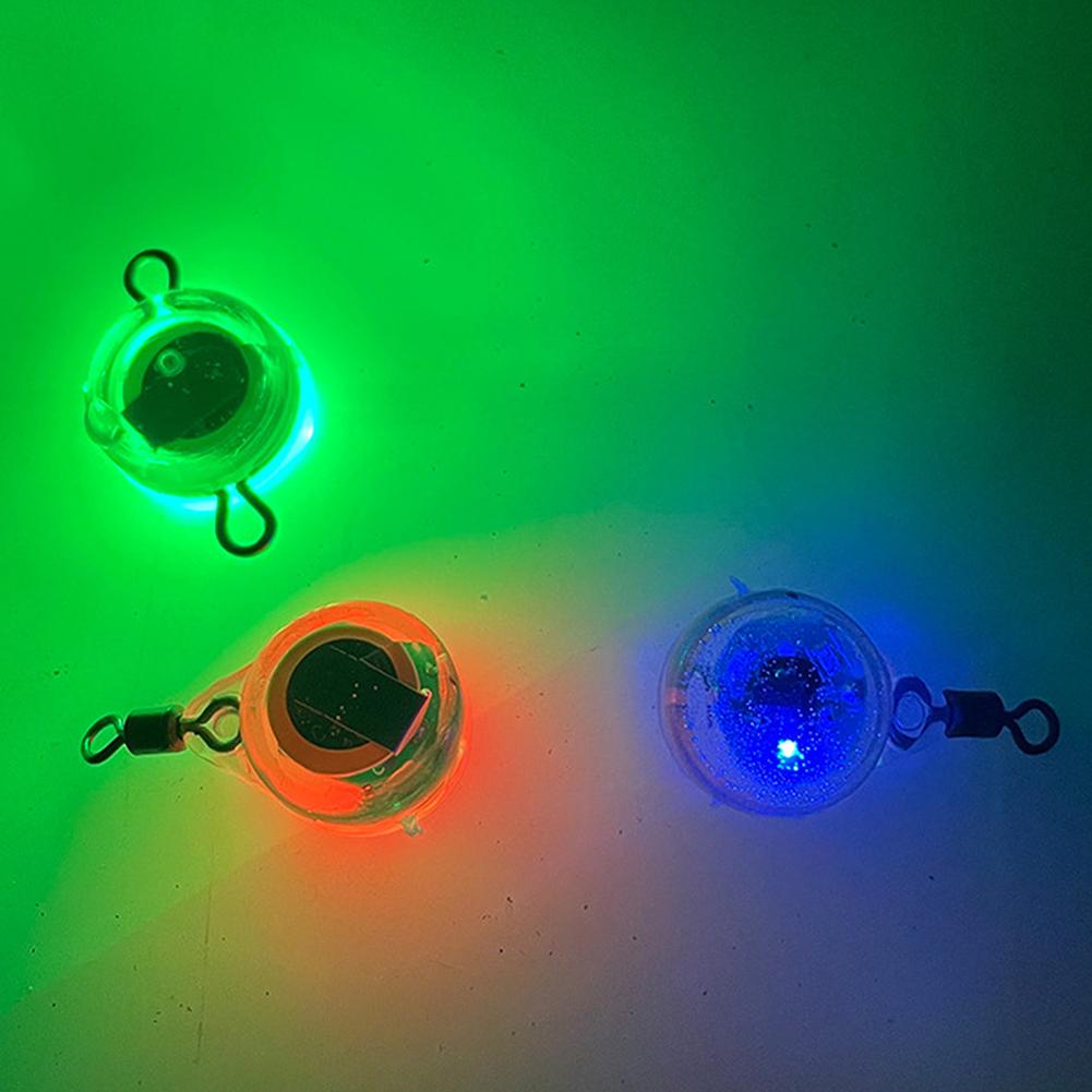 LED Fishing Lure Trap Light Eye Shape Mini Attracting Fish Lamp Soomth Waterproof  Plastic for Angler Supplies