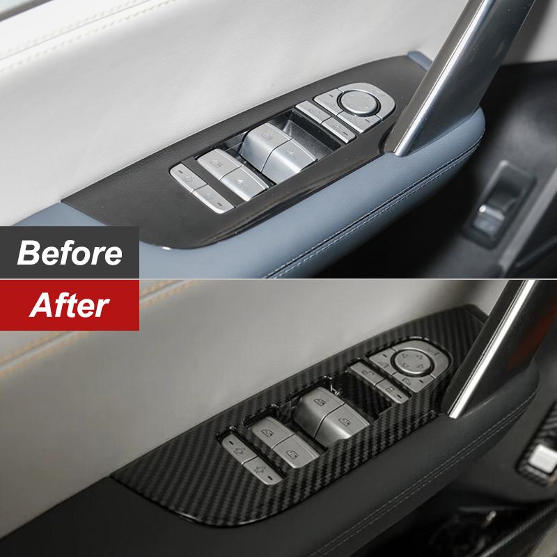 Capa do Painel de Botões do Interruptor de Elevação do Vidro da Porta do Apoio de Braço Interno Para BYD Tang EV/DM 2022 2023 Acessórios de Estilo de Carro ABS