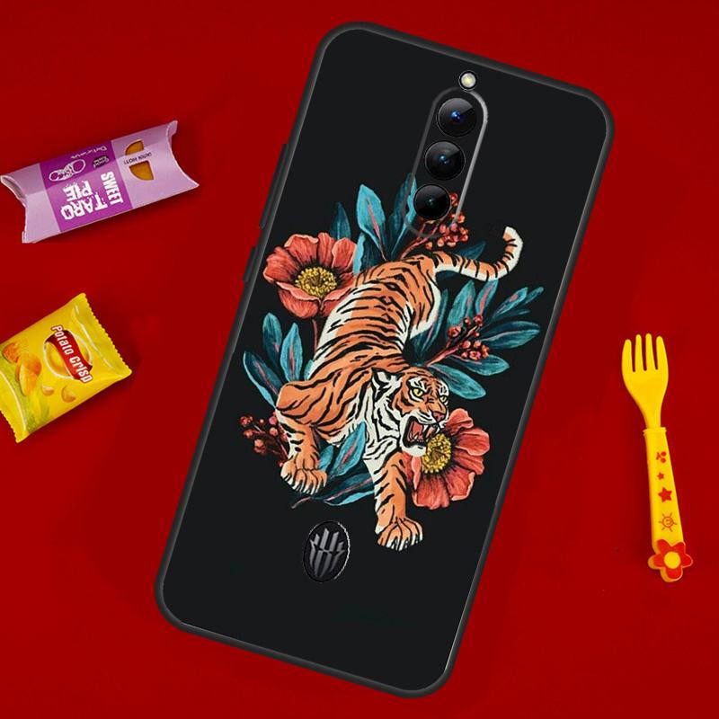

Fashion Animal Tiger Art Case For ZTE Nubia Red Magic 8S 9S 10S 8 9 10 11 Pro Plus 6 7 6S 7S Pro 6R 5G 10 Air Cover RedMagic10S Pro Plus