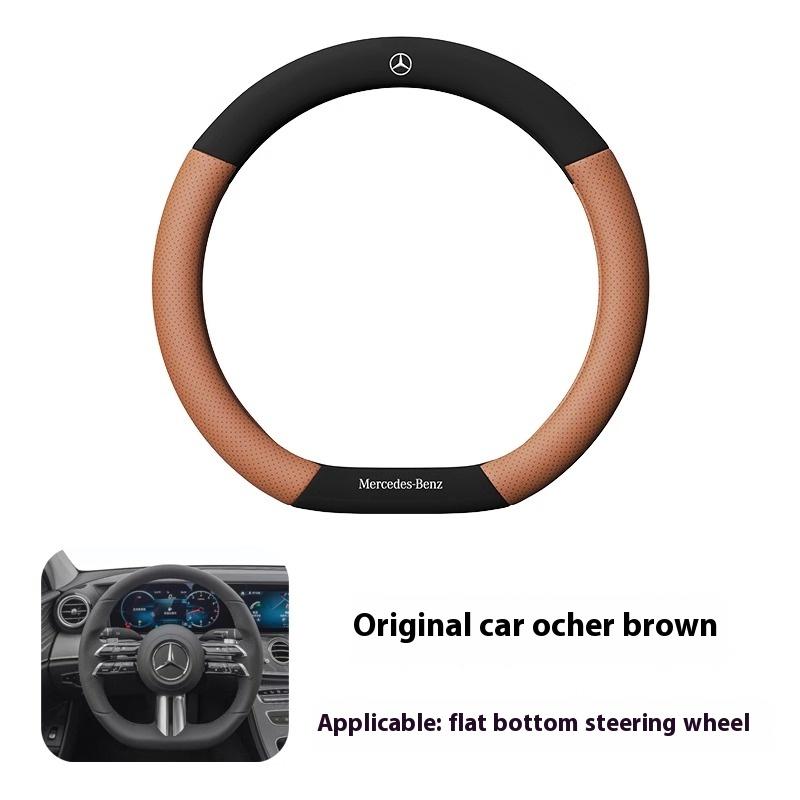 3D ražená kožená potah volantu pro Mercedes-Benz A C E S V Třída AMG GLA GLC GLK Vito SL ML Sprinter SLK Viano