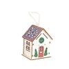 Colorful Christmas LED Light Wooden House Cute Luminous Cabin Wooden Luminous Huts  Kids Gifts