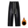 Fleece Thickened Washed Jeans Men's Winter American Warm Retro Dad Pants