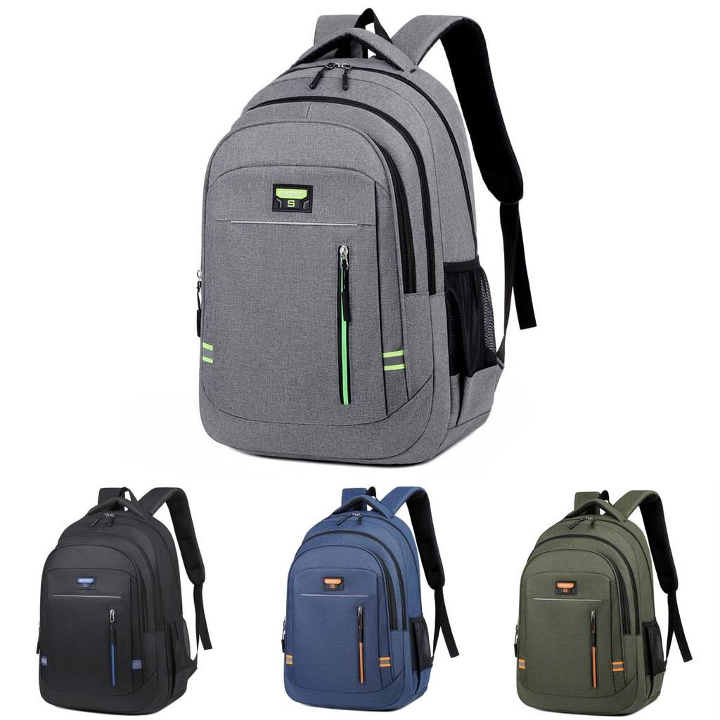 Backpack Sport Letter Reflective Strip Design Wear Resistant Double Bag Zipper