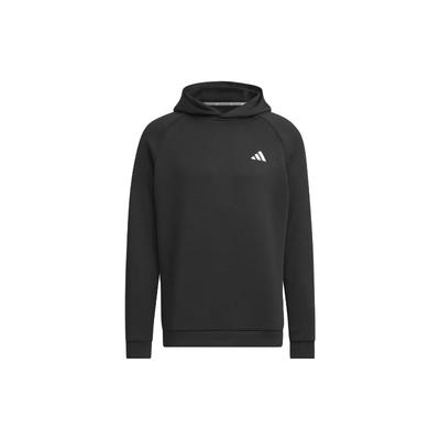 adidas Solid Color Logo Print Hooded Long Sleeve Sweatshirt Men Sweatshirt Black HY0971