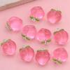 10Pcs 3D Pink Peach Charms Fruit Pendants For Jewelry Making Diy Handmade Bracelet Earrings Key Chain Accessories