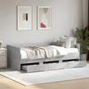 VidaXL Daybed with Drawers, Sofa Bed with Storage, Guest Bed, Living Room Bedroom Furniture, Modern, Grey 3280814
