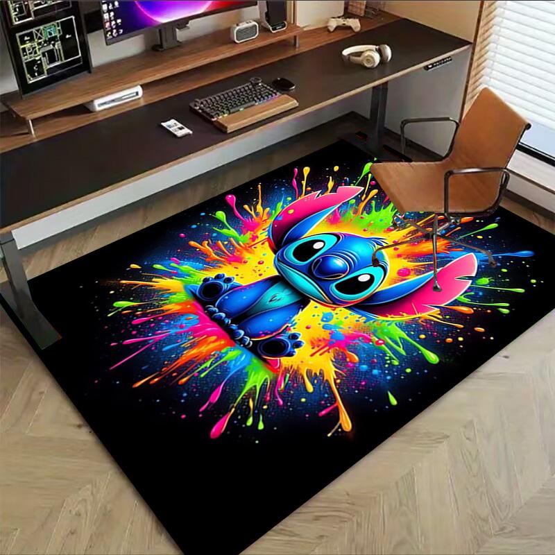Colorful Stitch Explosion Carpet For Playroom Bedroom Living Room Sofa Home Decorkids Game Area Rug Nonslip Floor Mat
