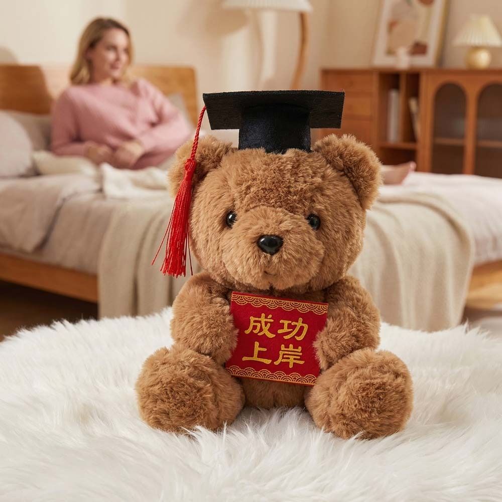 Cute Graduation Bear Plush Toy Soft Stuffed Dr Bear Plush Doll  Graduation Gift