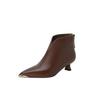 Fashion New Winter Genuine Leather Shoes for Women Pointed Toe Ankle Boot Zaptos Mujer Fashion Casual Shoes Women Heel Height 4cm/5.5cm
