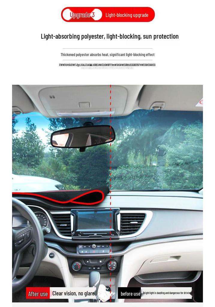 Haval Menglong Dashboard Sunshade Pad - Sun & Heat Protection with Light Blocking Insulation