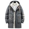 ZANBANG Long Down Extra Thick Winter Down Long Bench Loose HS139 Men's Jacket, Large, Coat, Coat, Fit, Casual, Windproof, Warm, Stylish, (9XL, Gray)