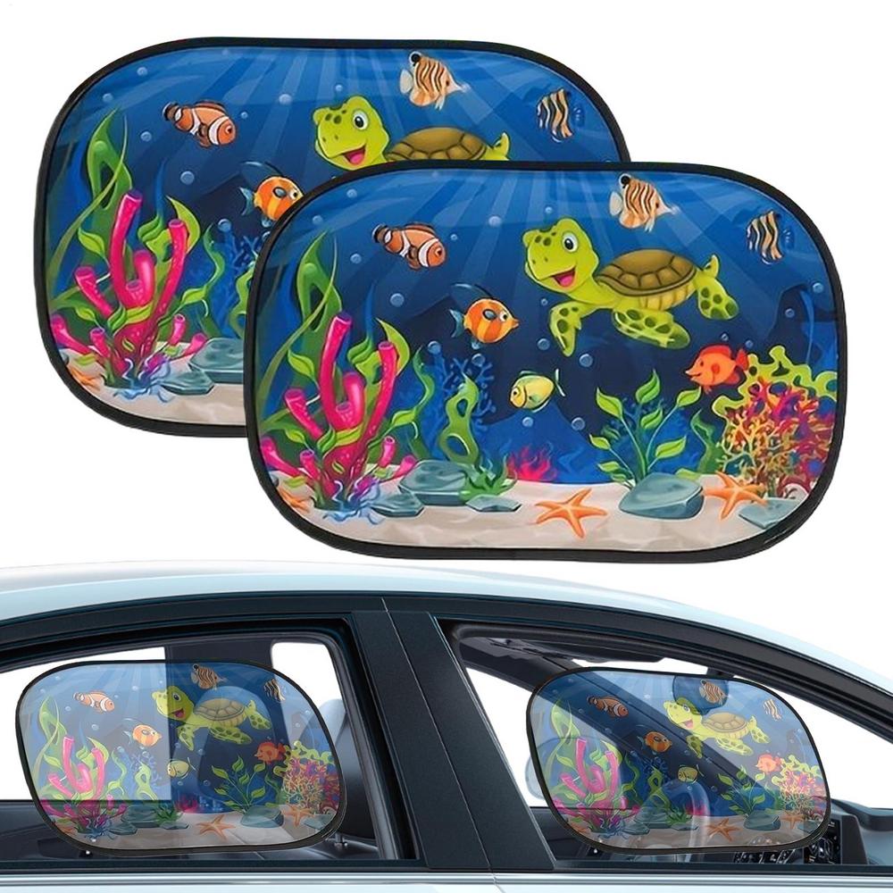 Car Window Covers Static Cling Films Stickers To Blocking UV Cartoon Glare Blocker Mesh Shield Protection Electrostatic