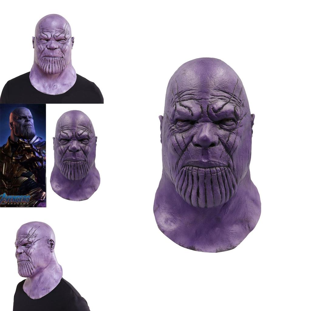 Hochwertige Avengers 4 Endgame Thanos Upgrades Cosplay Maske Latex Vollgesichtshelm für Enthusiasten