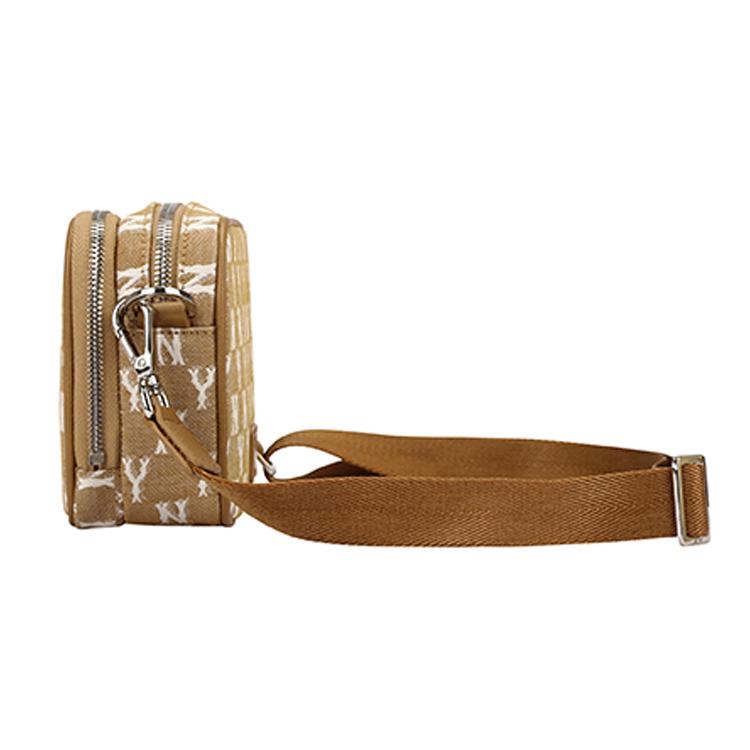 New MLB Monogram Collection Fabric Camera Bags Shoulder Bag Crossbody Bag Mini Unisex Khaki 32BGDM111-50B