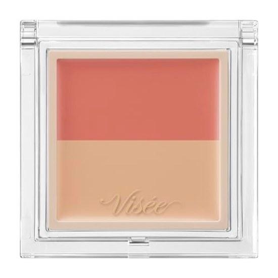Visee Color Duo Trick Concealer 01 Red (Natural Beige) Dark Circle Cover Compact Orange Multicolor 2.5g