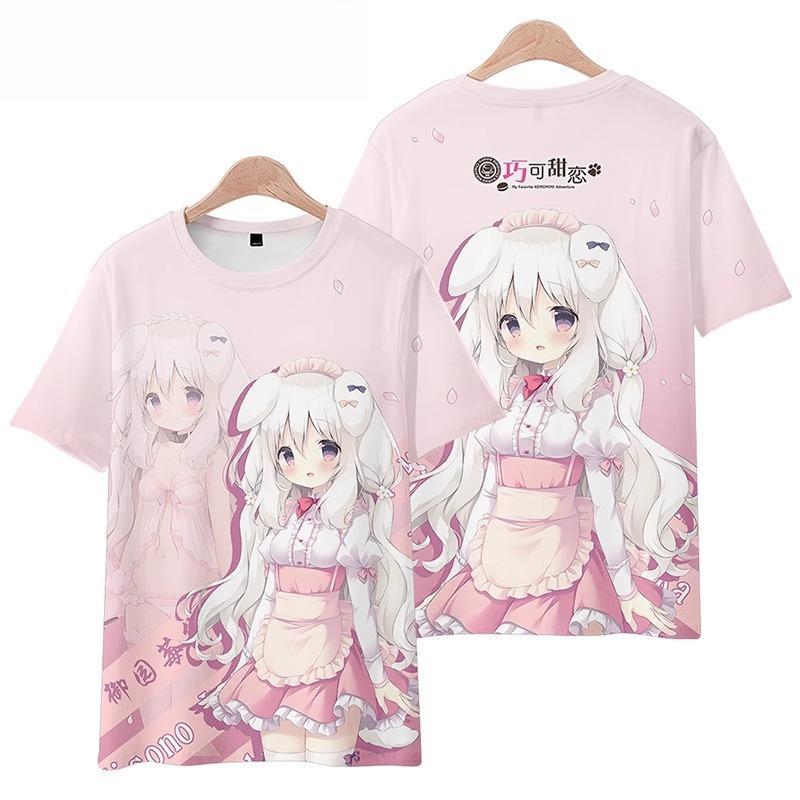 

Amairo Chocolate Print Tshirt Game Trendy Brand Round Neck T-shirt Summer Man Women Unisex Short-sleeved S