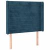 Box Spring Bed with Mattress & LED Dark Blue 100x200 cm Velvet