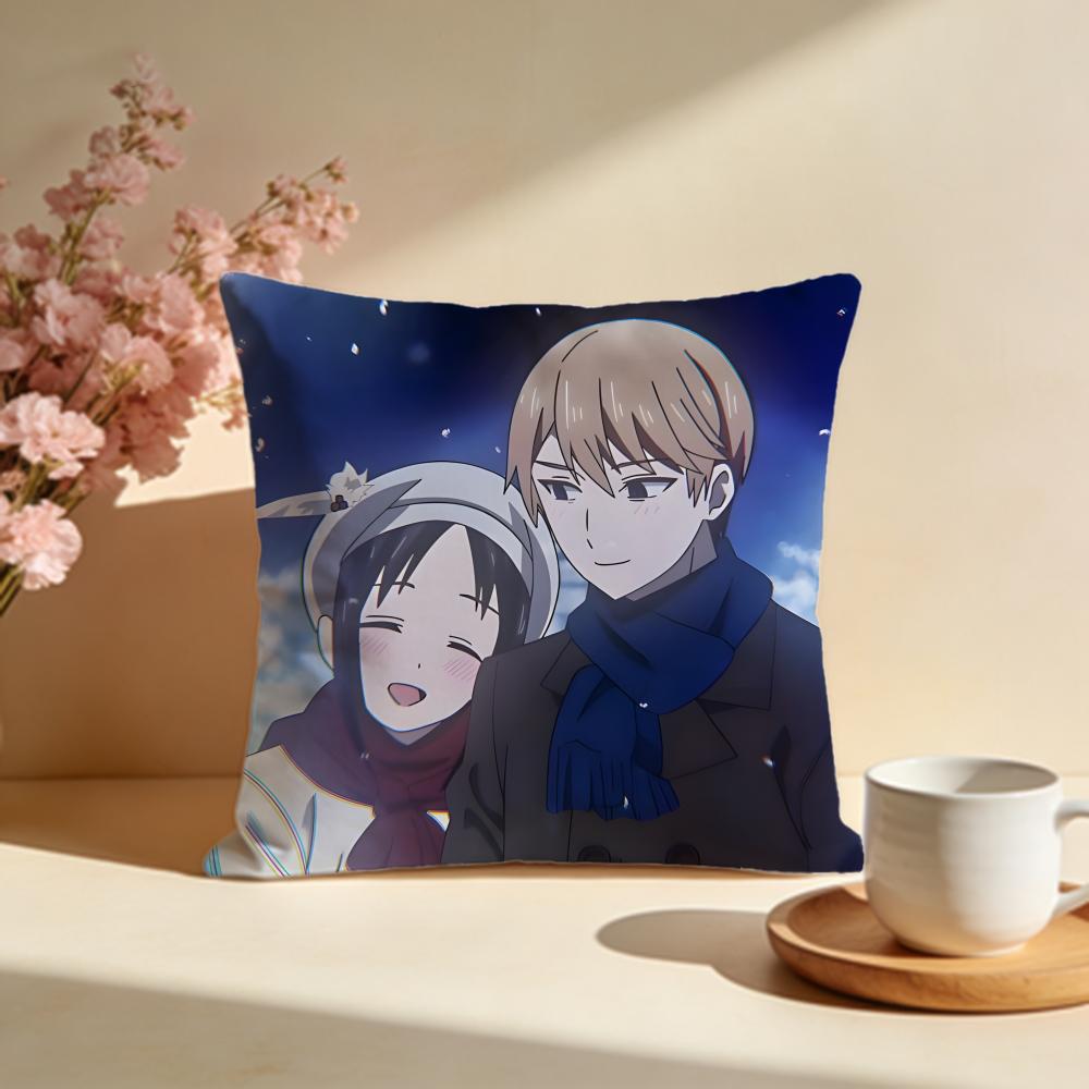 Stylish KKaguyasama Love Is Warable Cushion Cover Stylish Washable Pillow Cover Ideal for Couch Bedroom Car Decoration