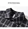 Men's Autumn Retro Plaid Colorblock Casual Jacket - Plus Size Loose Fit Versatile Top Coat