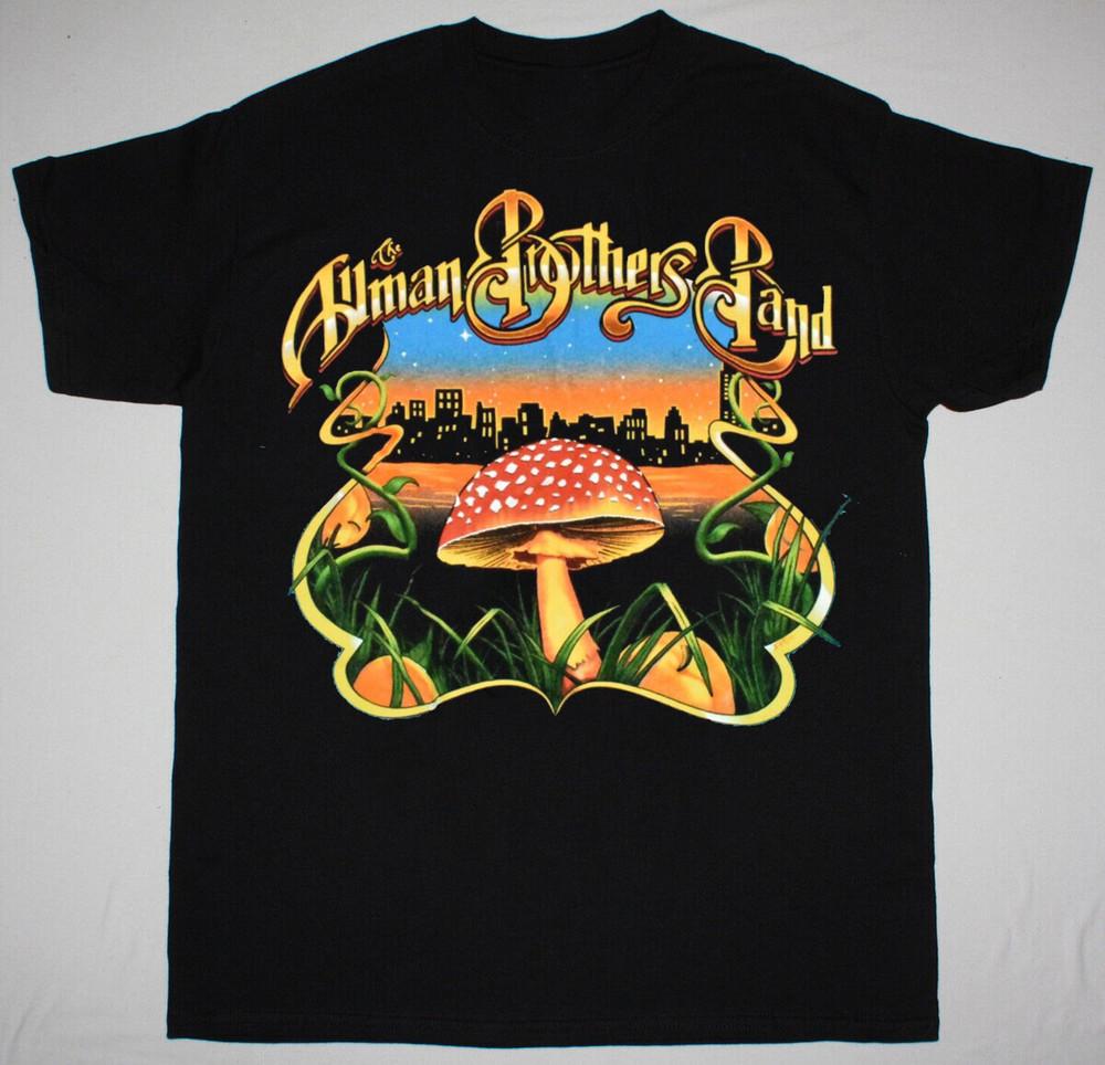 The ALLMAN BROTHERS BAND Short Sleeve Cotton Black Short Sleeve All Size Shirt Unisex T-Shirt XXL