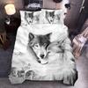 3D Wolf Print Duvet Cover Set Wild Animals Bedding Set Luxury Modern Gift Wolf Bedding Set Comforter Cover Full King Size 2/3pcs